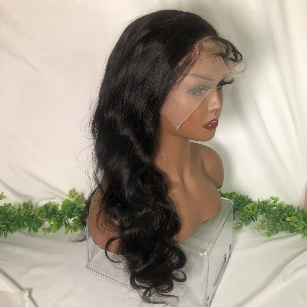 New ❗️ 100% Human Hair Lace Front Wig • 13x4 Body Wave Natural Black 26 Inch